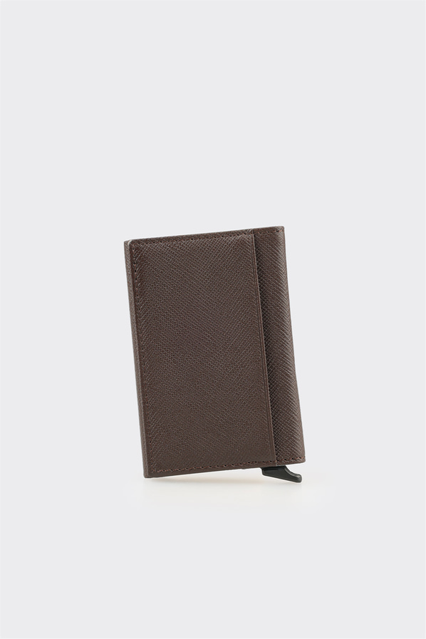 Kahve Deri Erkek Kartlık