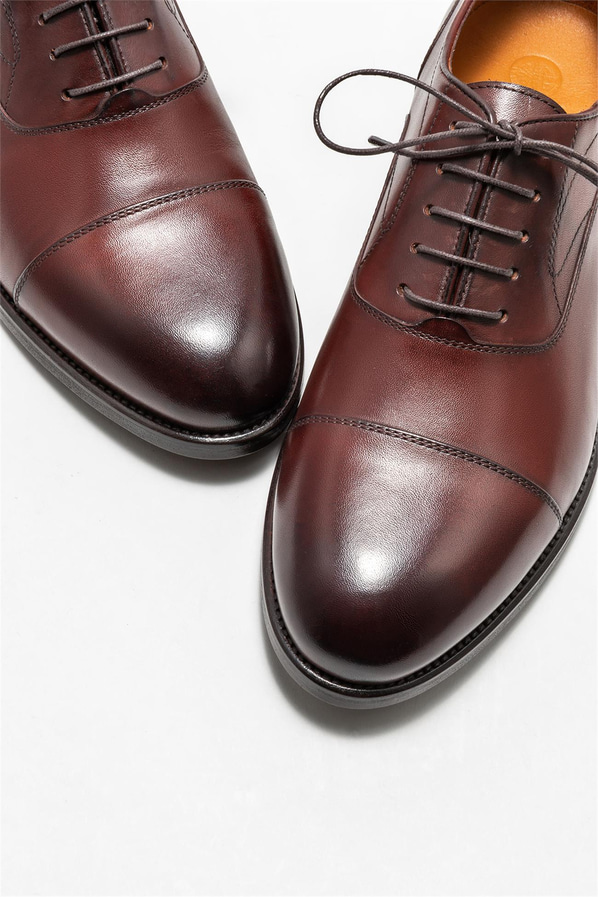 Kahve deri erkek klasik ayakkabı - Elle Shoes