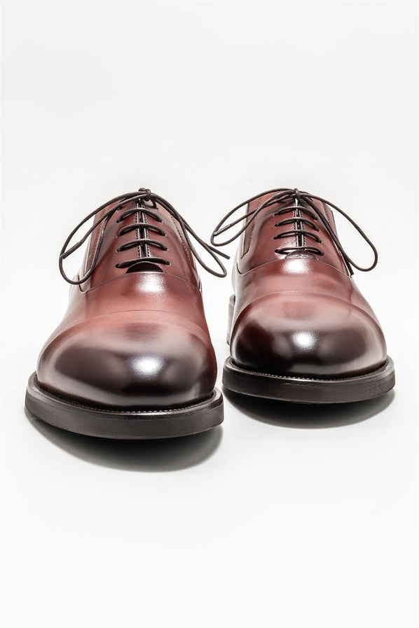 Kahve deri erkek klasik ayakkabı - Elle Shoes