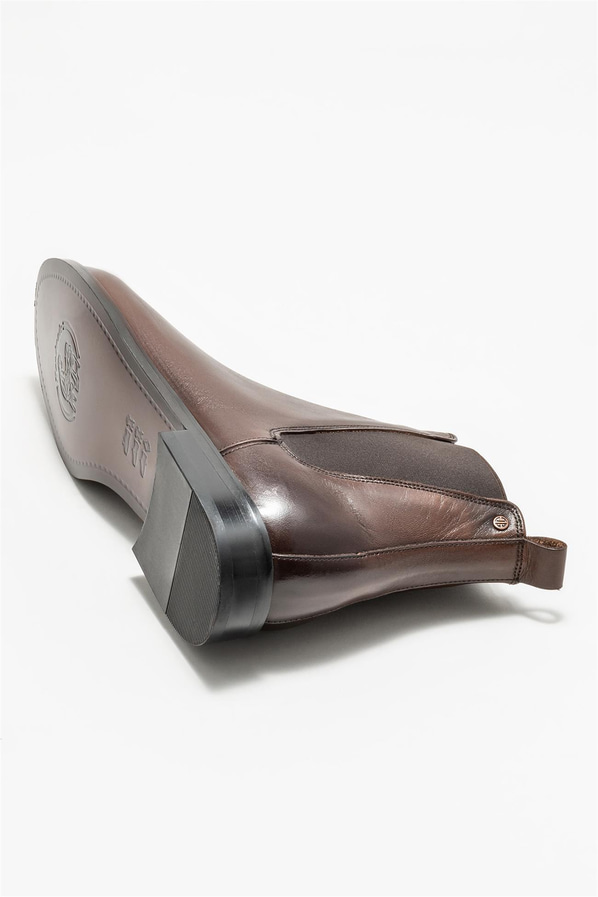 Kahve deri erkek klasik bot - Elle Shoes