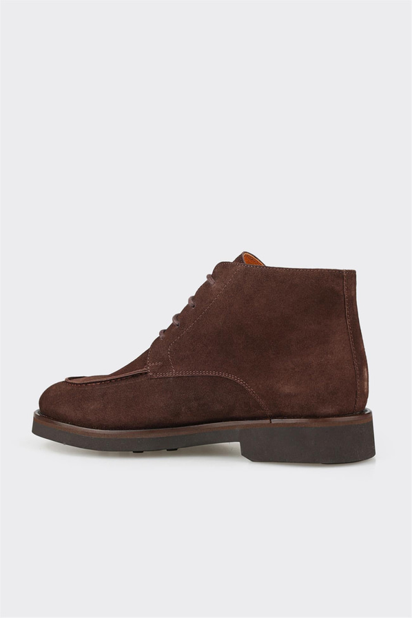 Kahve deri ve süet erkek klasik bot, rahat kullanım için - Elle Shoes
