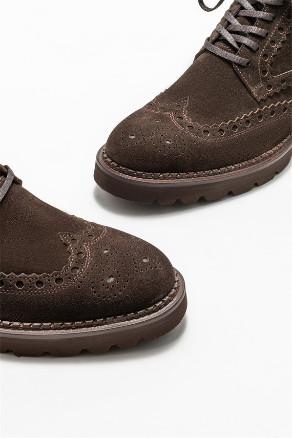 Kahve deri erkek klasik bot - Elle Shoes