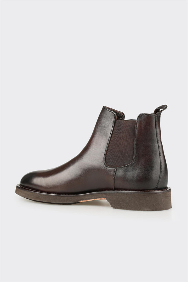 Kahve Deri Erkek Klasik Bot