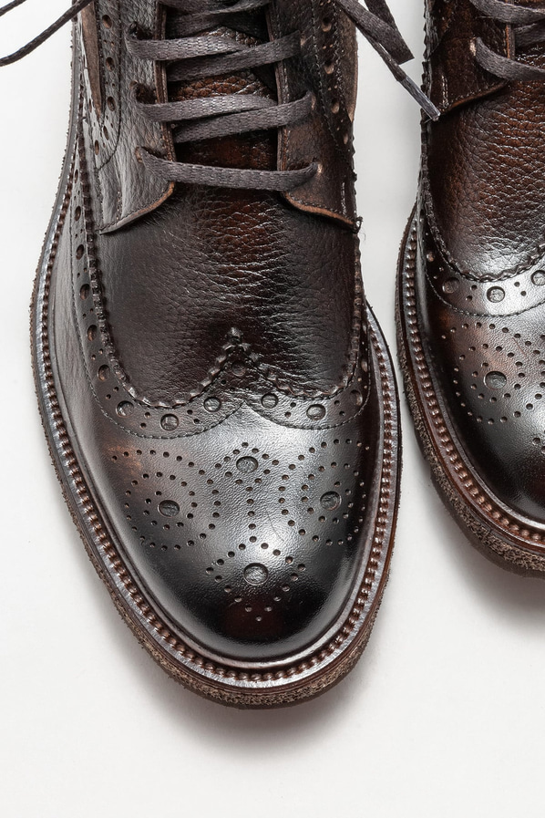 Kahve deri erkek günlük bot, günlük kullanım için - Elle Shoes