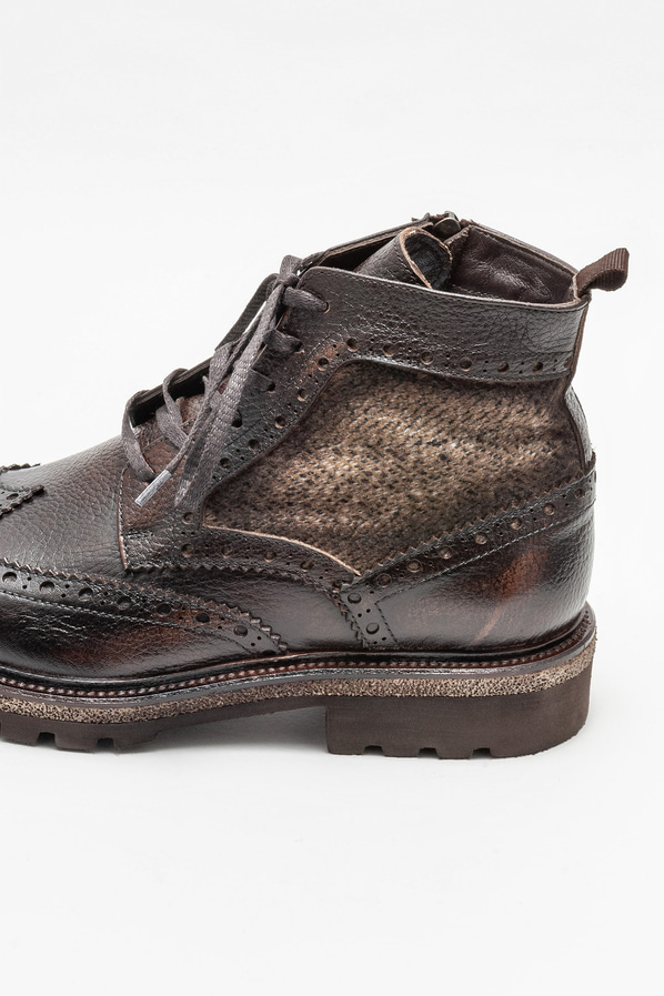 Kahve deri erkek günlük bot, günlük kullanım için - Elle Shoes