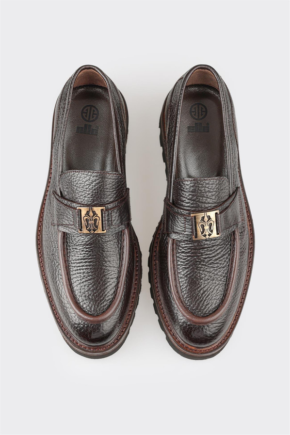 Kahve Deri Erkek Klasik Loafer