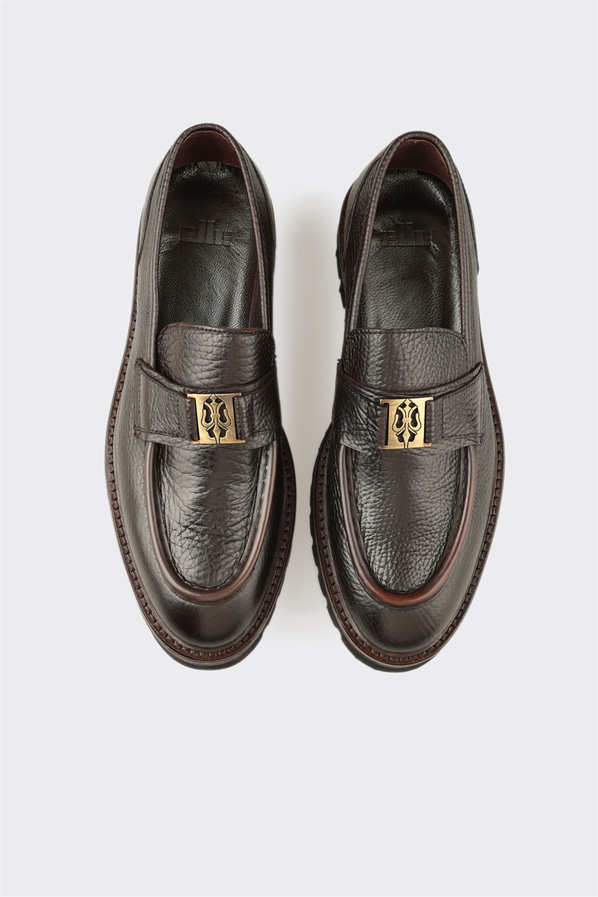 Kahve Deri Erkek Klasik Loafer