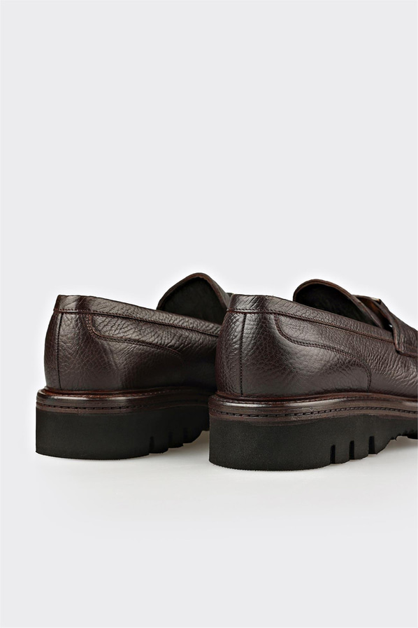 Kahve Deri Erkek Klasik Loafer