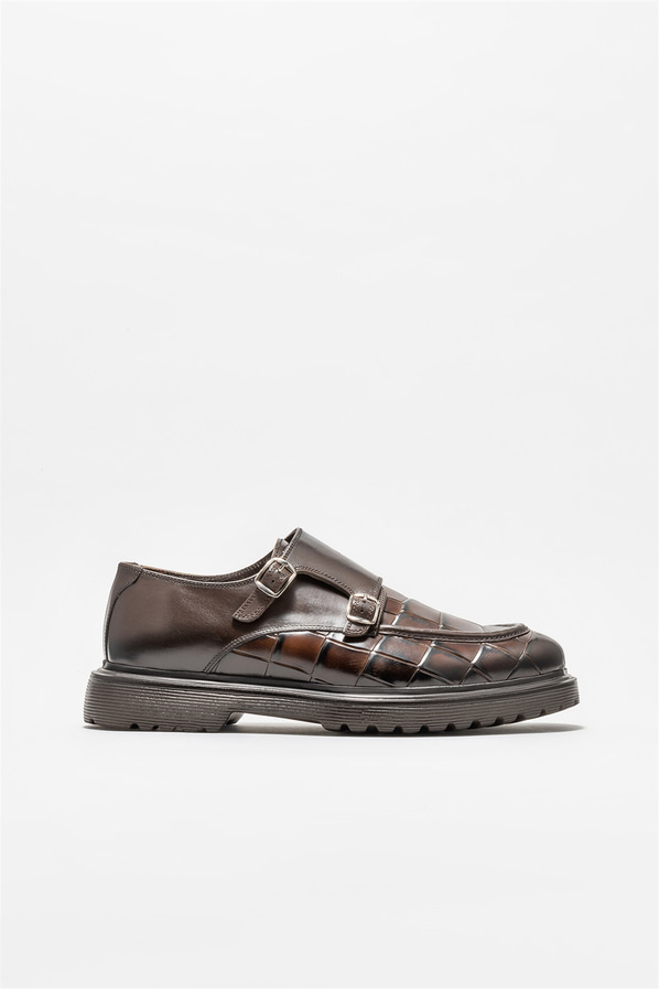 Kahve deri erkek loafer - Elle Shoes