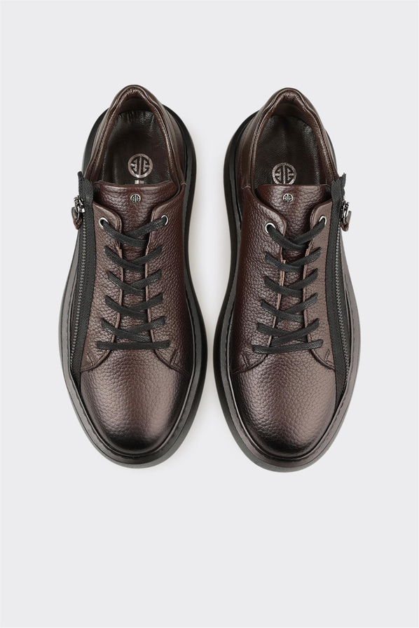 Kahve Deri Erkek Spor Ayakkabı