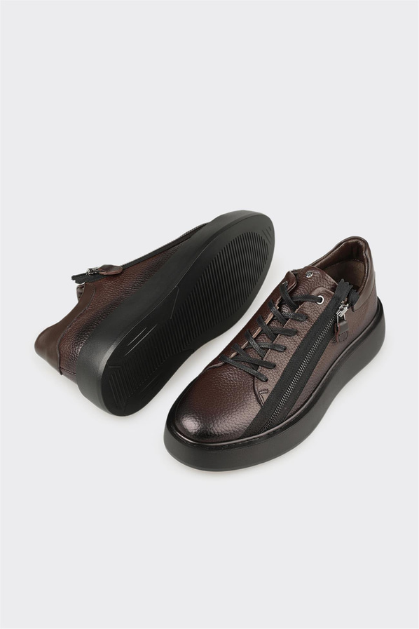 Kahve Deri Erkek Spor Ayakkabı