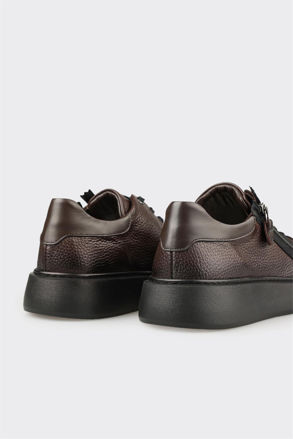 Kahve Deri Erkek Spor Ayakkabı