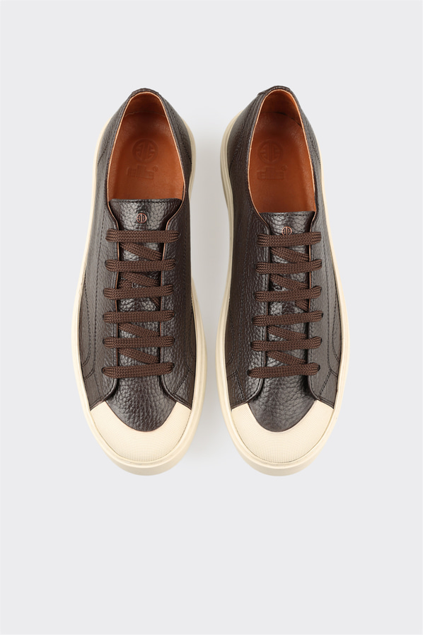 Kahve deri erkek spor ayakkabı - Elle Shoes