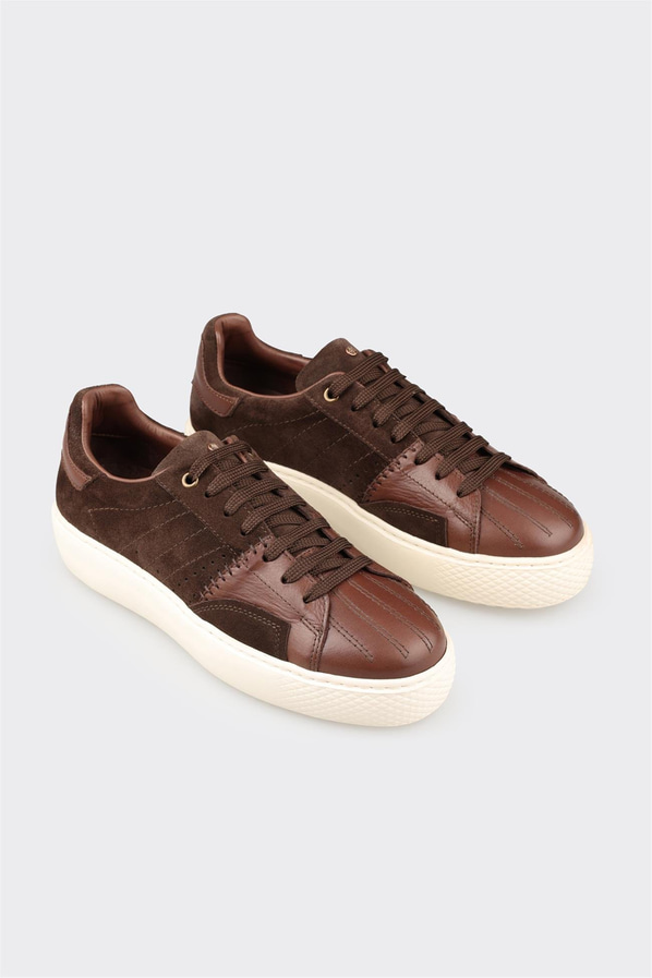 Kahve Deri Erkek Spor Ayakkabı