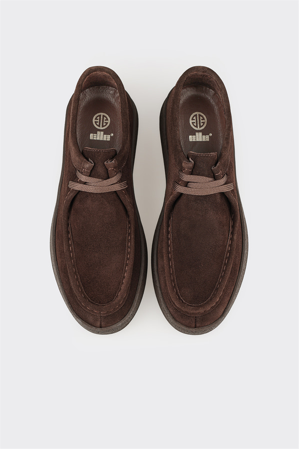 Kahve deri erkek spor ayakkabı - Elle Shoes