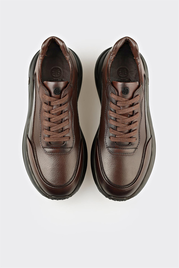 Kahve Deri Erkek Spor Ayakkabı