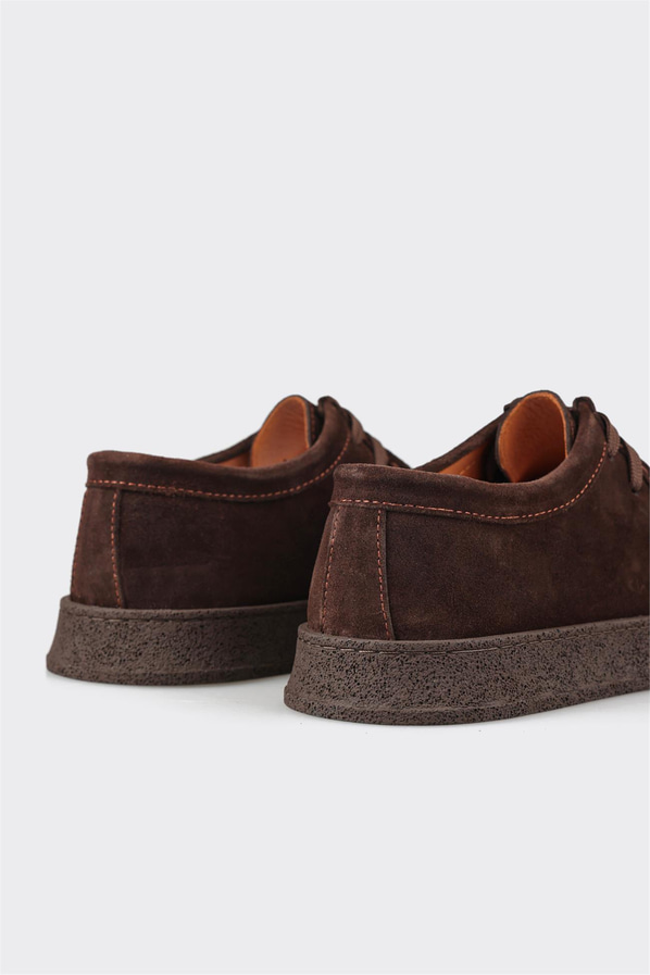 Kahve deri erkek spor ayakkabı - Elle Shoes