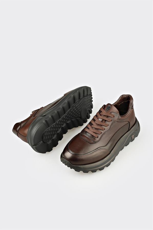 Kahve Deri Erkek Spor Ayakkabı
