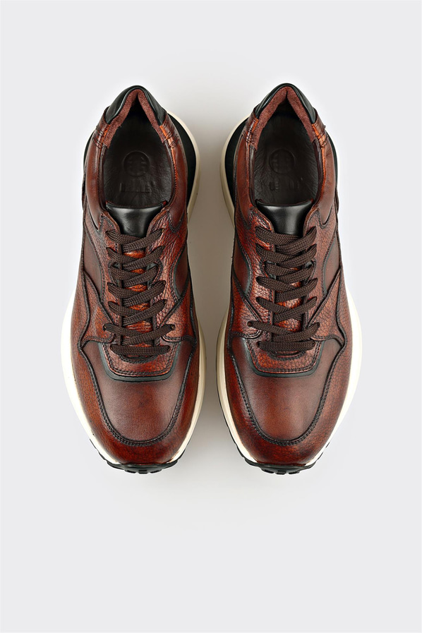 Kahve Deri Erkek Spor Ayakkabı