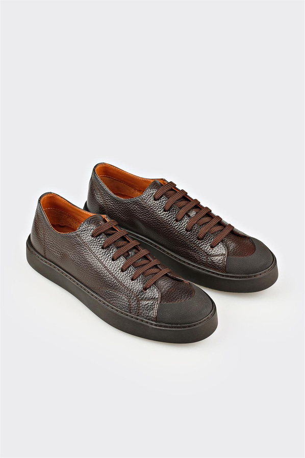 Kahve Deri Erkek Spor Ayakkabı
