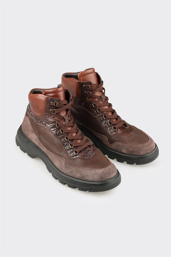 Kahve Deri Erkek Spor Bot