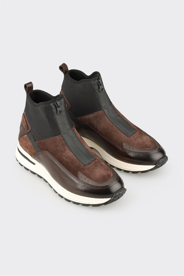 Kahve Deri Erkek Spor Bot