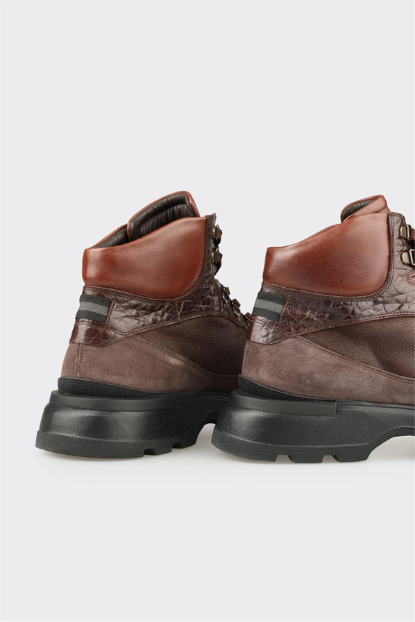 Kahve Deri Erkek Spor Bot