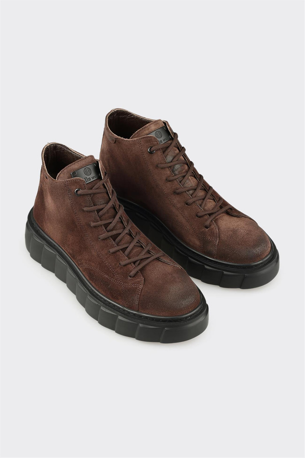 Kahve Deri Erkek Spor Bot