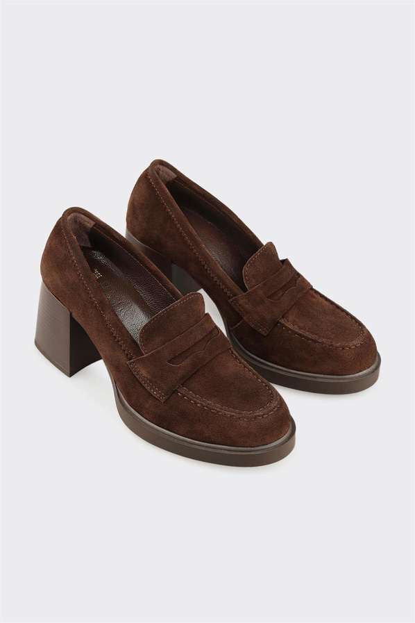 Kahve Deri Kadın Ayakkabı