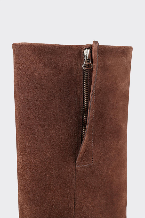 Kahve Deri Kadın Çizme