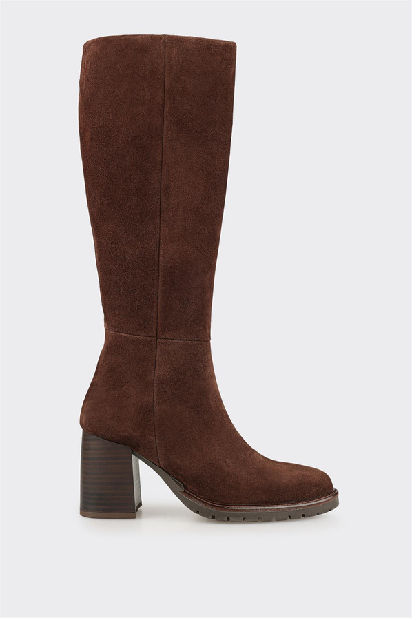 Kahve Deri Kadın Çizme