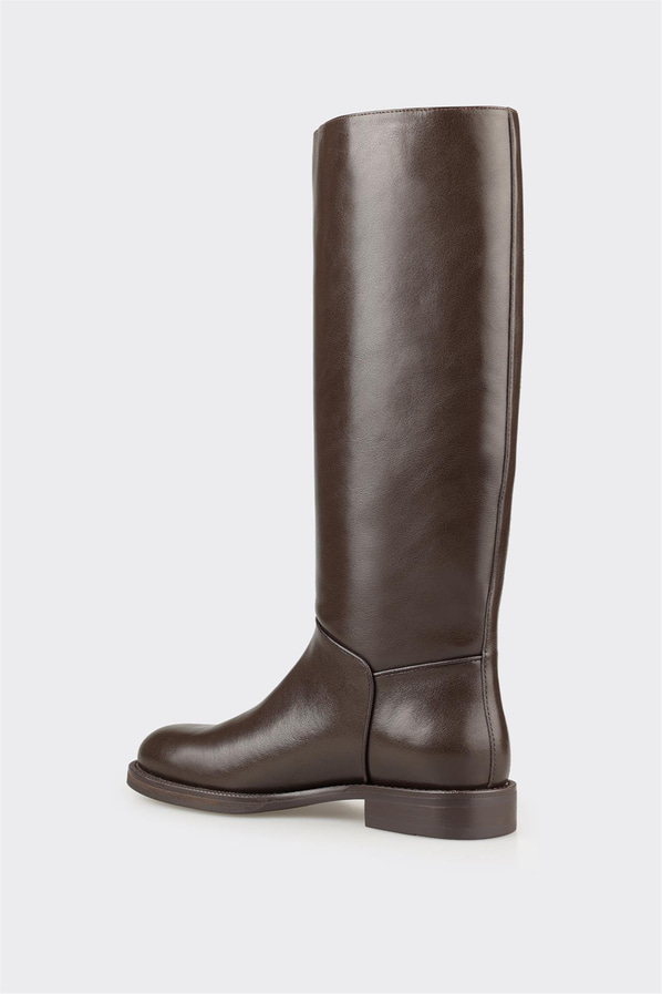 Kahve Deri Kadın Çizme