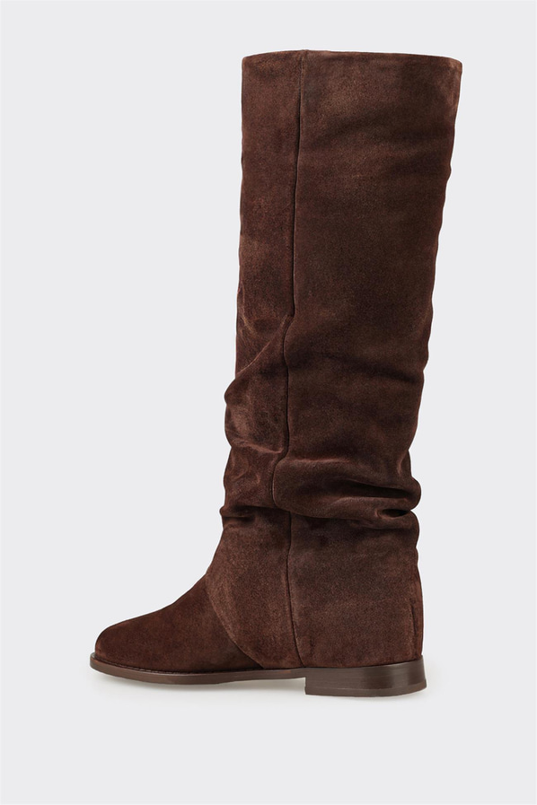 Kahve Deri Kadın Çizme