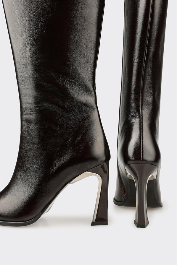 Kahve Deri Kadın Çizme