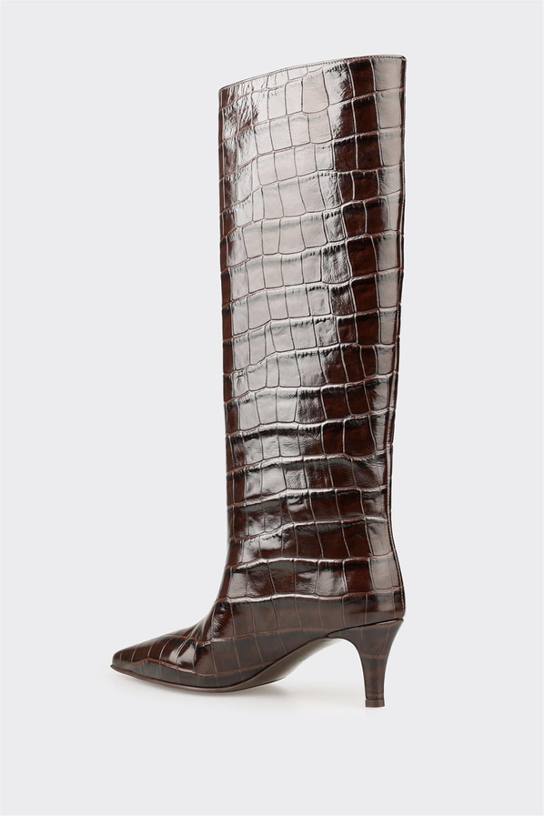 Kahve Deri Kadın Çizme