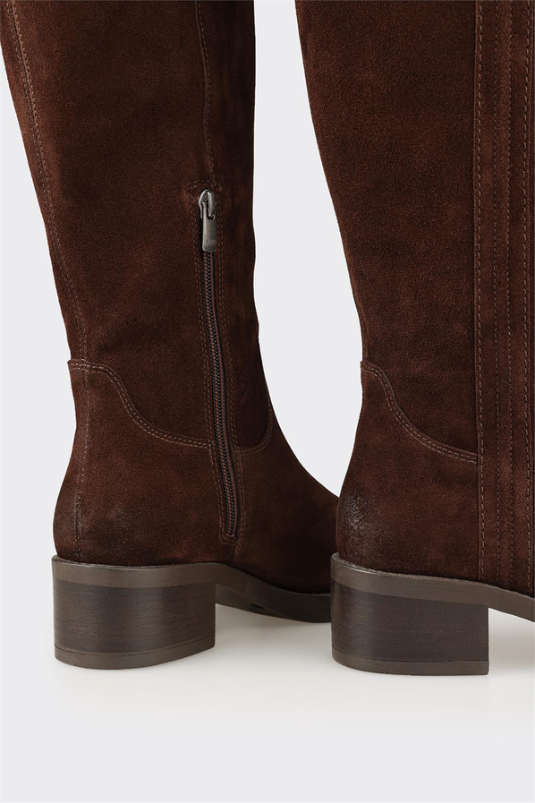 Kahve Deri Kadın Çizme