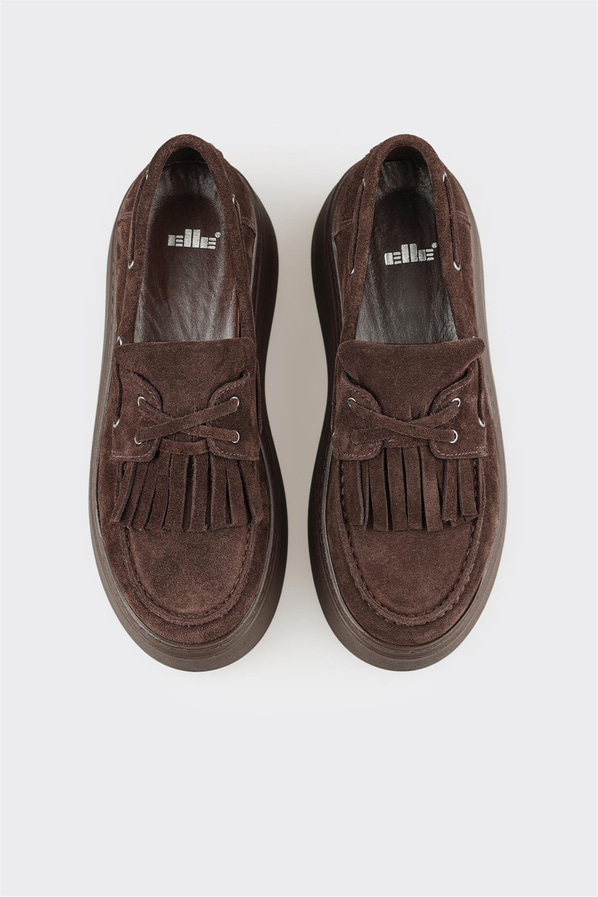 Kahve Deri Kadın Günlük Ayakkabı