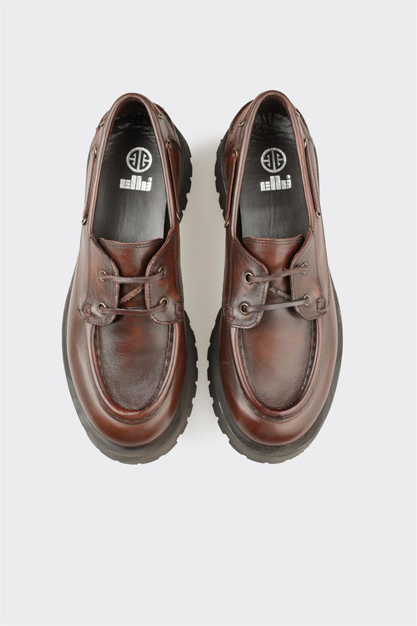 Kahve Deri Kadın Günlük Ayakkabı