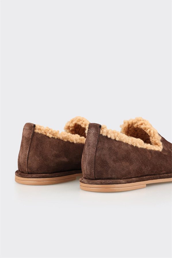 Kahve Deri Kadın Günlük Ayakkabı