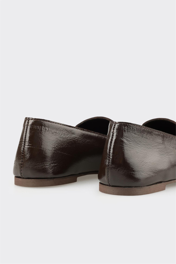 Kahve Deri Kadın Günlük Ayakkabı