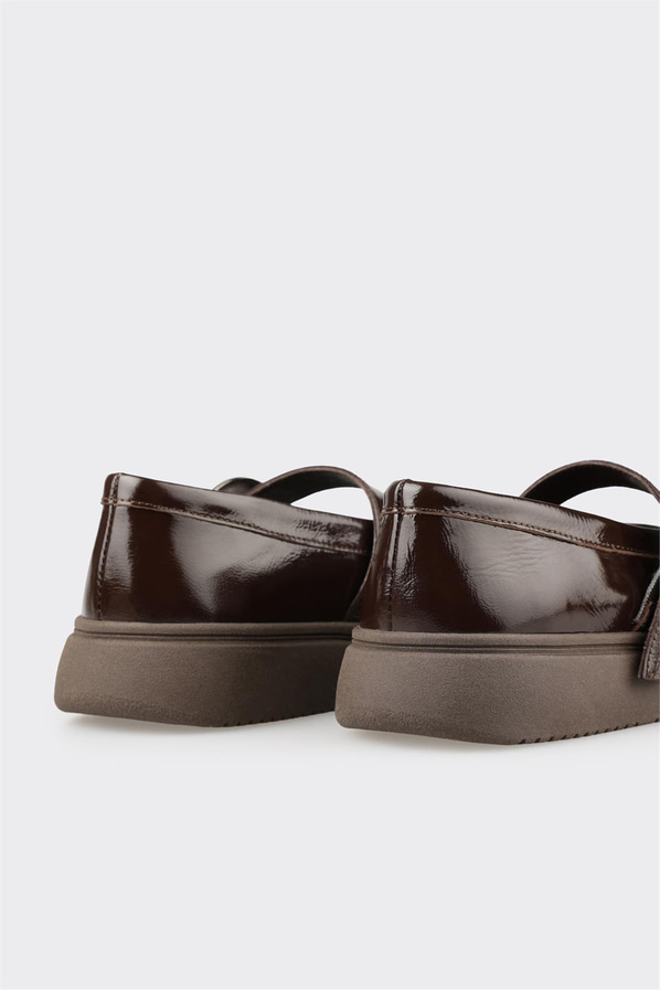 Kahve Deri Kadın Günlük Ayakkabı