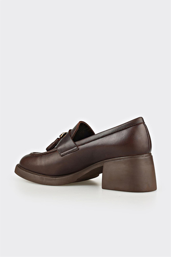 Kahve Deri Kadın Günlük Ayakkabı