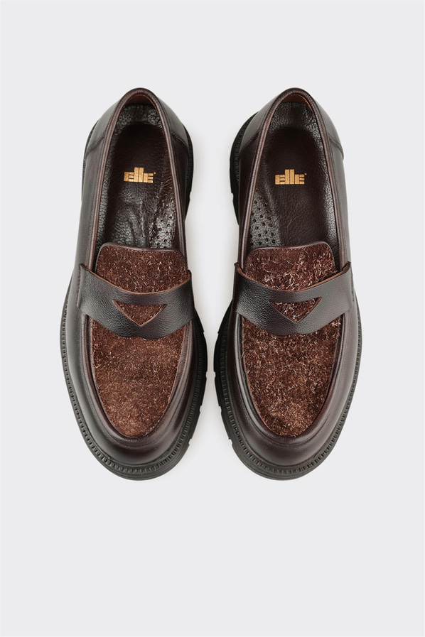 Kahve Deri Kadın Günlük Ayakkabı