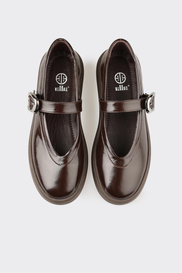 Kahve Deri Kadın Günlük Ayakkabı