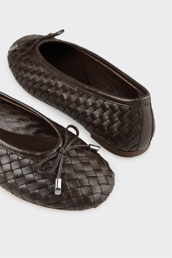 Kahve Deri Kadın Günlük Ayakkabı