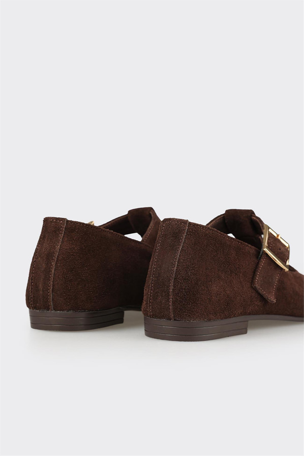 Kahve Deri Kadın Günlük Ayakkabı