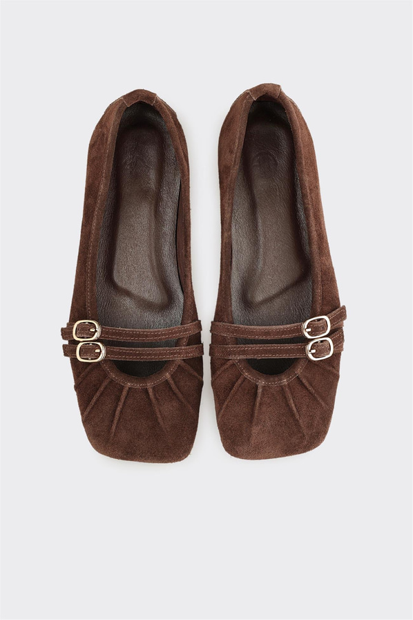 Kahve Deri Kadın Günlük Ayakkabı