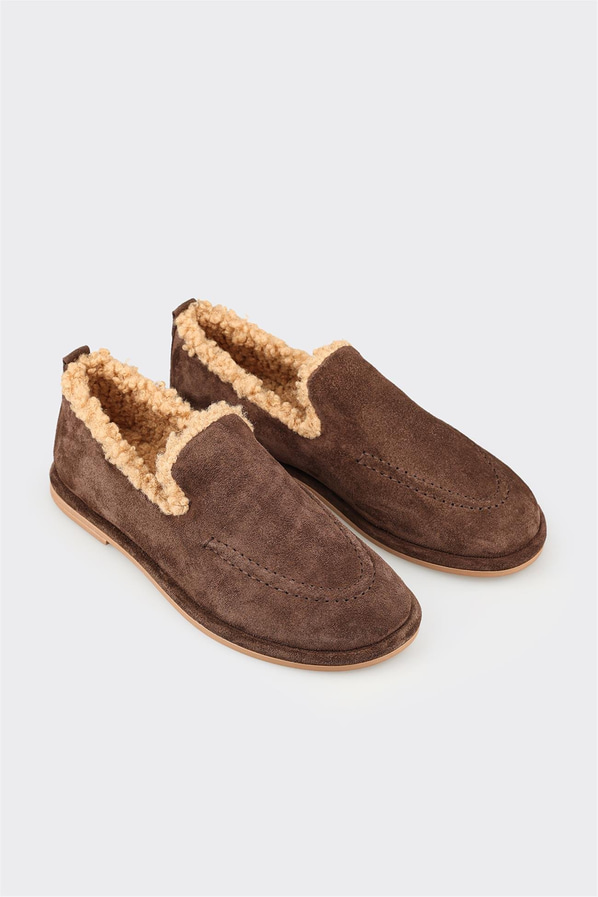 Kahve Deri Kadın Günlük Ayakkabı