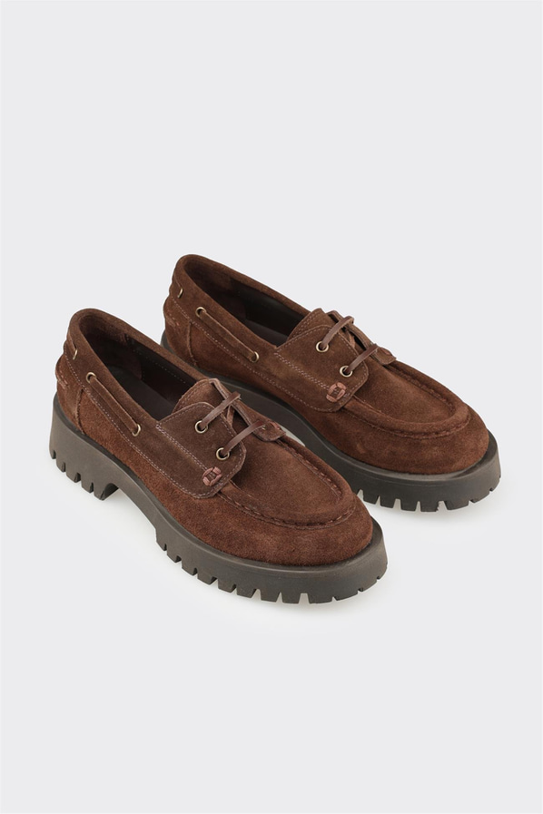 Kahve Deri Kadın Günlük Ayakkabı