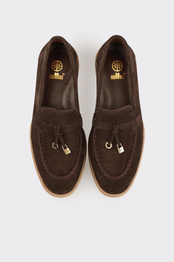 Kahve Deri Kadın Günlük Ayakkabı